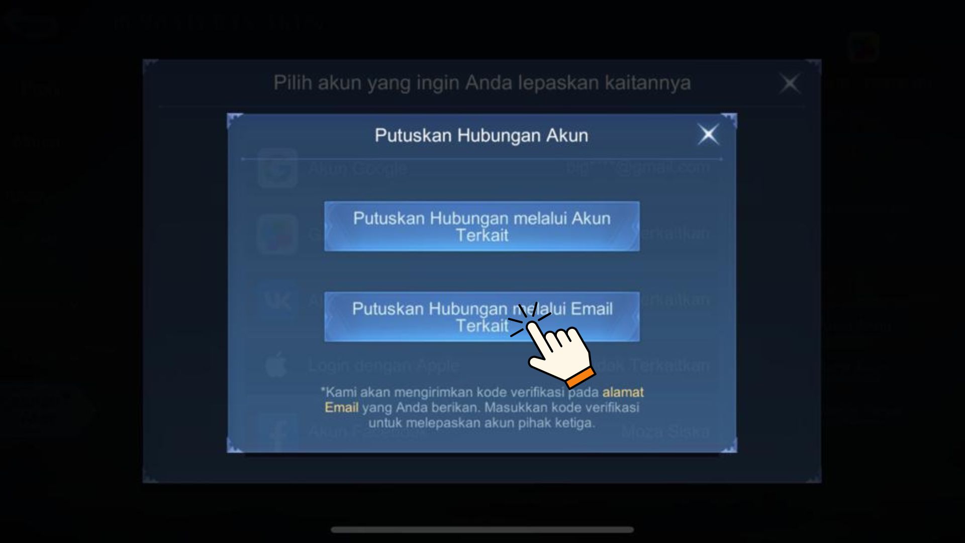 Konfirmasi Unbind